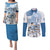 Custom Argentina 2024 Football Couples Matching Puletasi and Long Sleeve Button Shirt Go Champions La Albiceleste LT05 - Wonder Print Shop