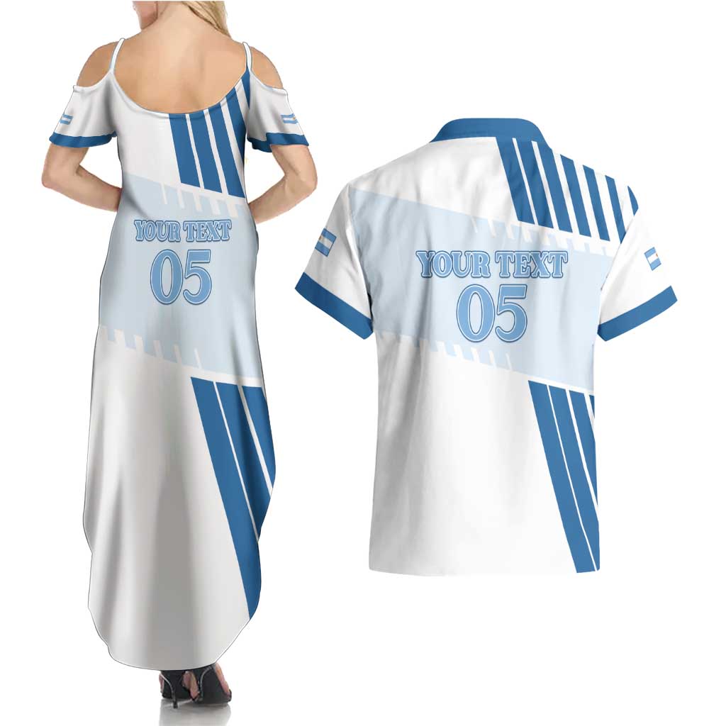 Custom Argentina 2024 Football Couples Matching Summer Maxi Dress and Hawaiian Shirt Go Champions La Albiceleste LT05 - Wonder Print Shop