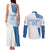 Custom Argentina 2024 Football Couples Matching Tank Maxi Dress and Long Sleeve Button Shirt Go Champions La Albiceleste LT05 - Wonder Print Shop