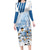 Custom Argentina 2024 Football Family Matching Long Sleeve Bodycon Dress and Hawaiian Shirt Go Champions La Albiceleste LT05 - Wonder Print Shop