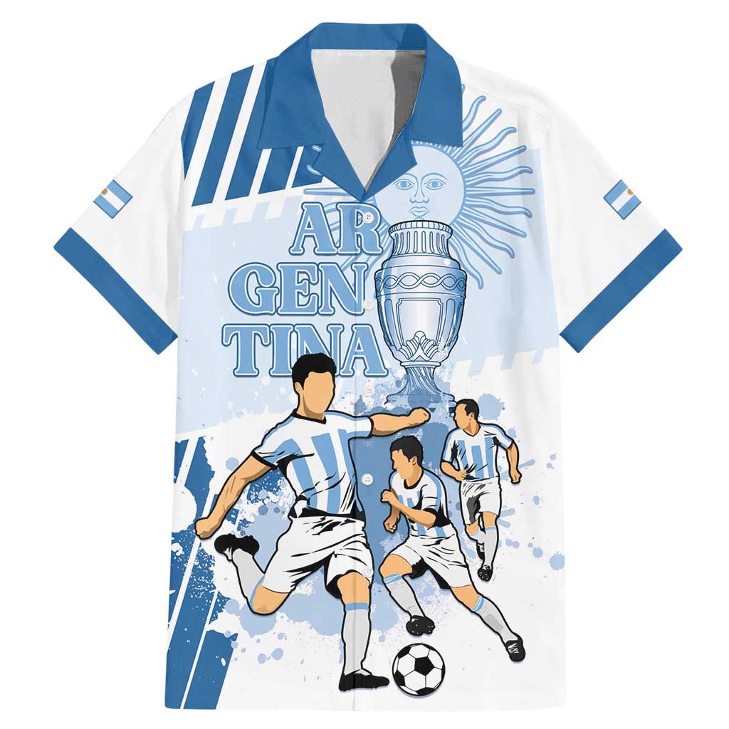 Custom Argentina 2024 Football Family Matching Mermaid Dress and Hawaiian Shirt Go Champions La Albiceleste LT05 - Wonder Print Shop