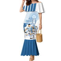 Custom Argentina 2024 Football Family Matching Mermaid Dress and Hawaiian Shirt Go Champions La Albiceleste LT05 - Wonder Print Shop