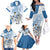 Custom Argentina 2024 Football Family Matching Off The Shoulder Long Sleeve Dress and Hawaiian Shirt Go Champions La Albiceleste LT05 - Wonder Print Shop