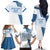 Custom Argentina 2024 Football Family Matching Off The Shoulder Long Sleeve Dress and Hawaiian Shirt Go Champions La Albiceleste LT05 - Wonder Print Shop
