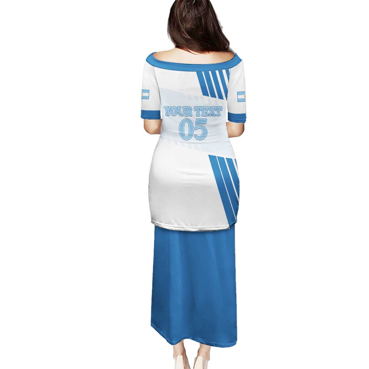 Custom Argentina 2024 Football Family Matching Puletasi and Hawaiian Shirt Go Champions La Albiceleste LT05 - Wonder Print Shop