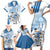 Custom Argentina 2024 Football Family Matching Short Sleeve Bodycon Dress and Hawaiian Shirt Go Champions La Albiceleste LT05 - Wonder Print Shop
