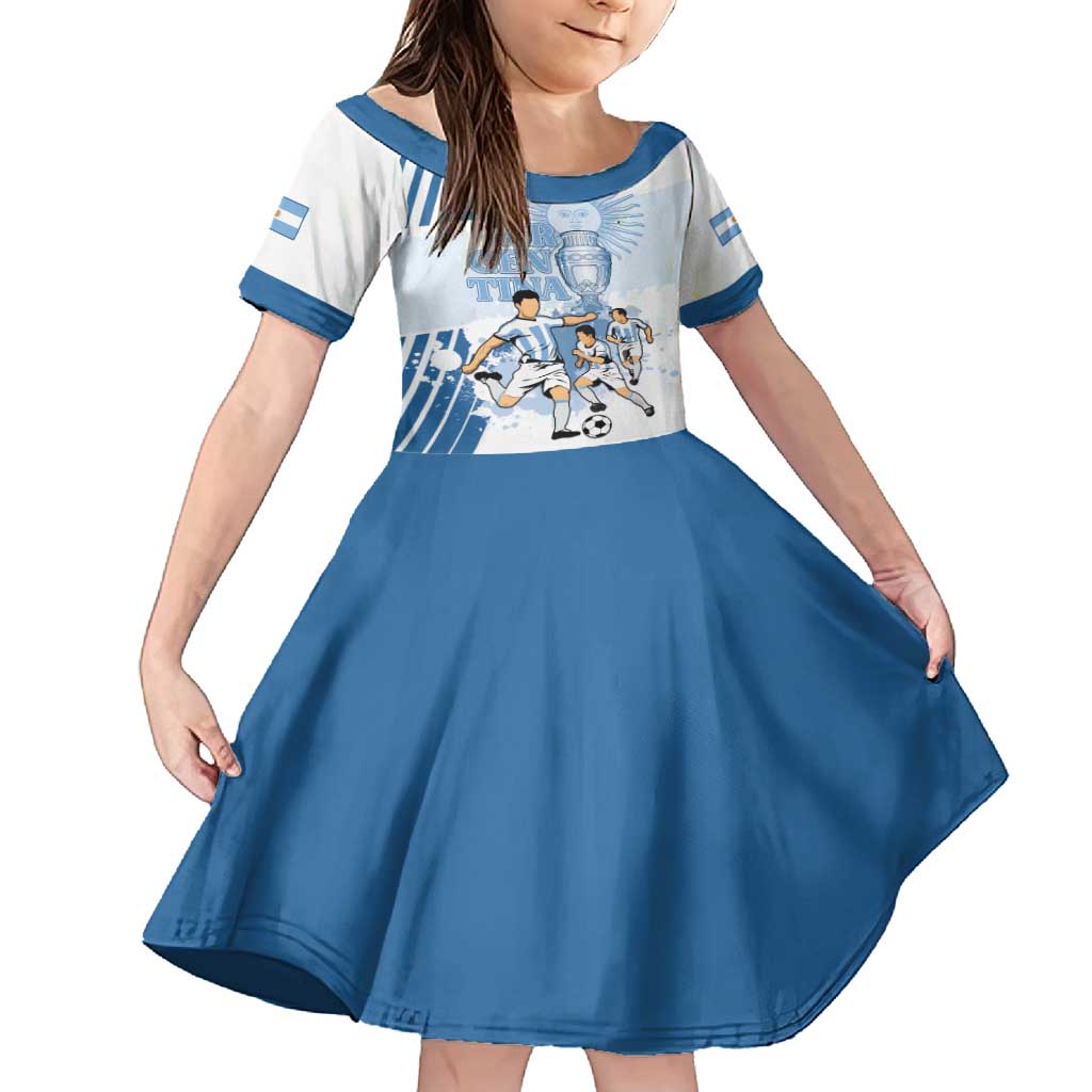 Custom Argentina 2024 Football Family Matching Summer Maxi Dress and Hawaiian Shirt Go Champions La Albiceleste LT05 - Wonder Print Shop