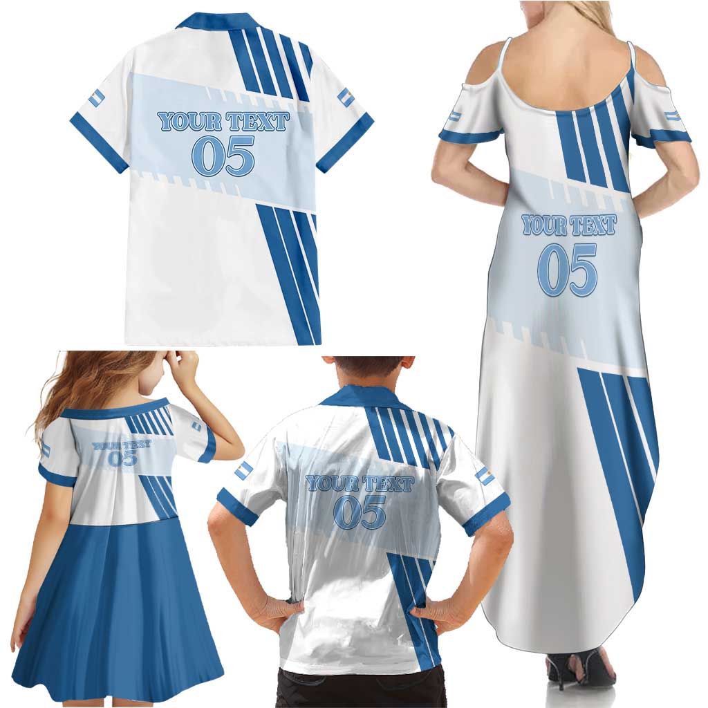 Custom Argentina 2024 Football Family Matching Summer Maxi Dress and Hawaiian Shirt Go Champions La Albiceleste LT05 - Wonder Print Shop