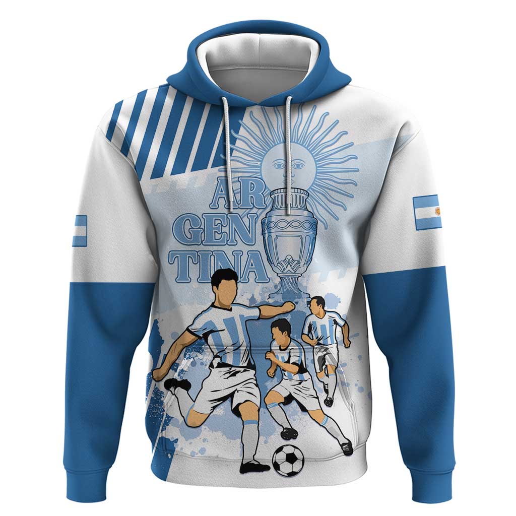 Custom Argentina 2024 Football Hoodie Go Champions La Albiceleste LT05 - Wonder Print Shop