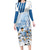 Custom Argentina 2024 Football Long Sleeve Bodycon Dress Go Champions La Albiceleste LT05 - Wonder Print Shop