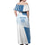 Custom Argentina 2024 Football Off Shoulder Maxi Dress Go Champions La Albiceleste LT05 - Wonder Print Shop