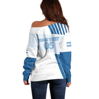 Custom Argentina 2024 Football Off Shoulder Sweater Go Champions La Albiceleste LT05 - Wonder Print Shop