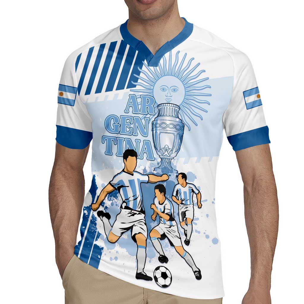 Custom Argentina 2024 Football Rugby Jersey Go Champions La Albiceleste LT05 - Wonder Print Shop