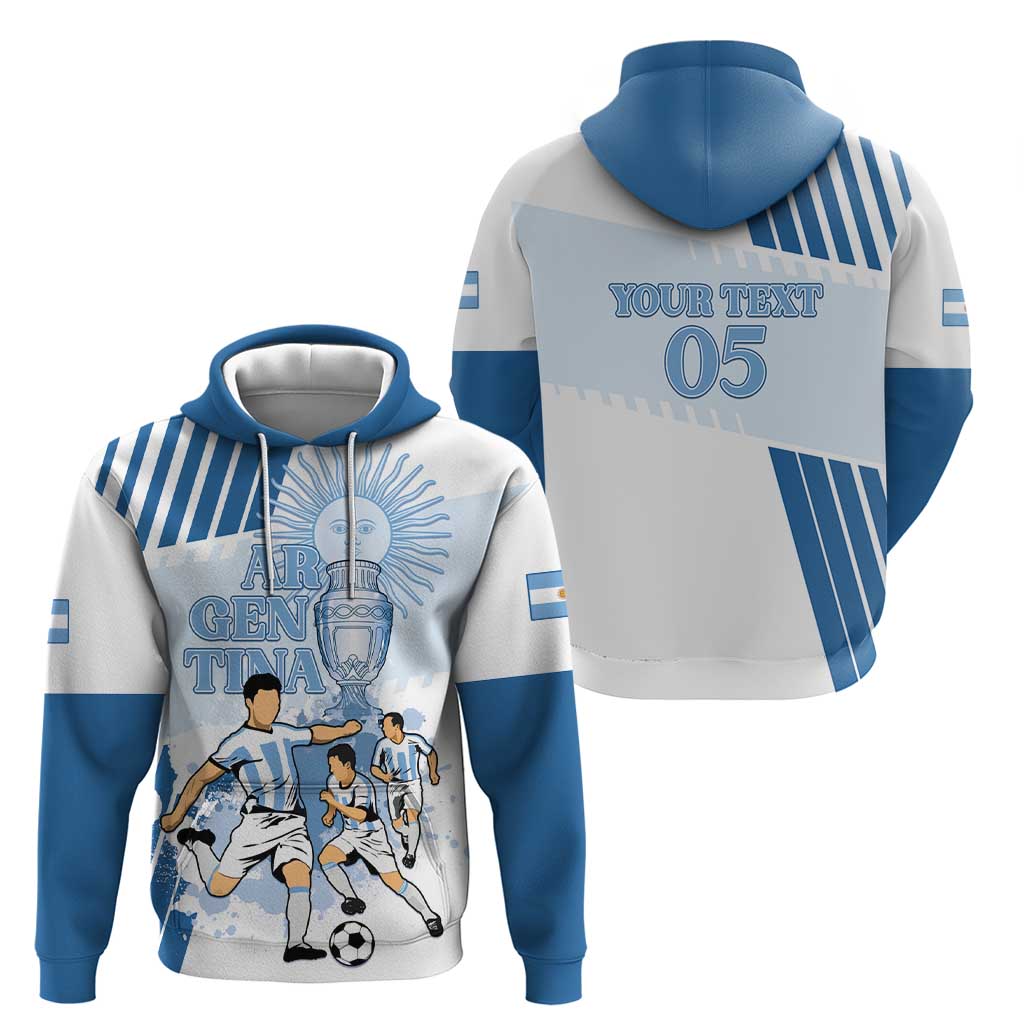 Custom Argentina 2024 Football Zip Hoodie Go Champions La Albiceleste LT05 - Wonder Print Shop