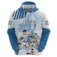 Custom Argentina 2024 Football Zip Hoodie Go Champions La Albiceleste LT05 - Wonder Print Shop