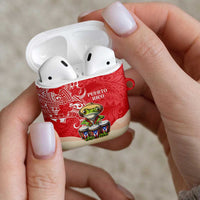 Puerto Rico AirPods Case Coqui Frog With Polynesian Pattern - Wonder Print Shop