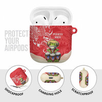 Puerto Rico AirPods Case Coqui Frog With Polynesian Pattern - Wonder Print Shop