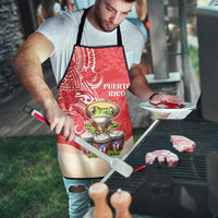 Puerto Rico Apron Coqui Frog With Polynesian Pattern - Wonder Print Shop