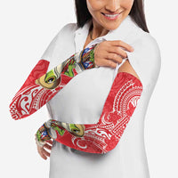 Puerto Rico Arm Sleeves Coqui Frog With Polynesian Pattern - Wonder Print Shop