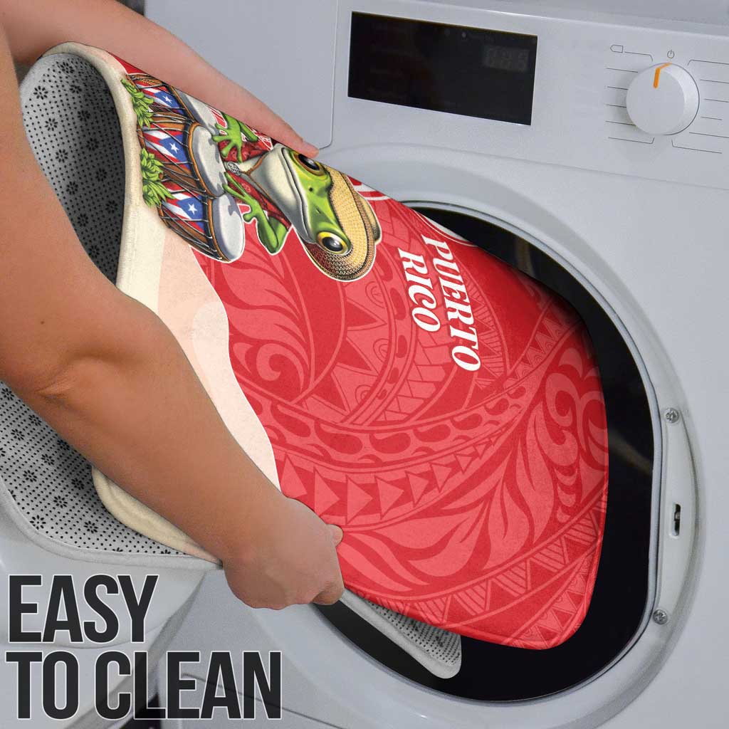 Puerto Rico Bathroom Set Coqui Frog With Polynesian Pattern - Wonder Print Shop