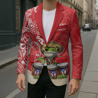 Personalized Puerto Rico Blazer Coqui Frog With Polynesian Pattern - Wonder Print Shop
