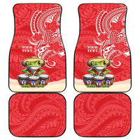 Puerto Rico Car Mats Coqui Frog With Polynesian Pattern - Wonder Print Shop