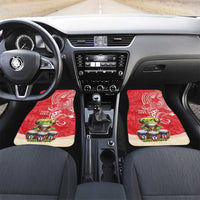 Puerto Rico Car Mats Coqui Frog With Polynesian Pattern - Wonder Print Shop