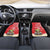 Puerto Rico Car Mats Coqui Frog With Polynesian Pattern - Wonder Print Shop