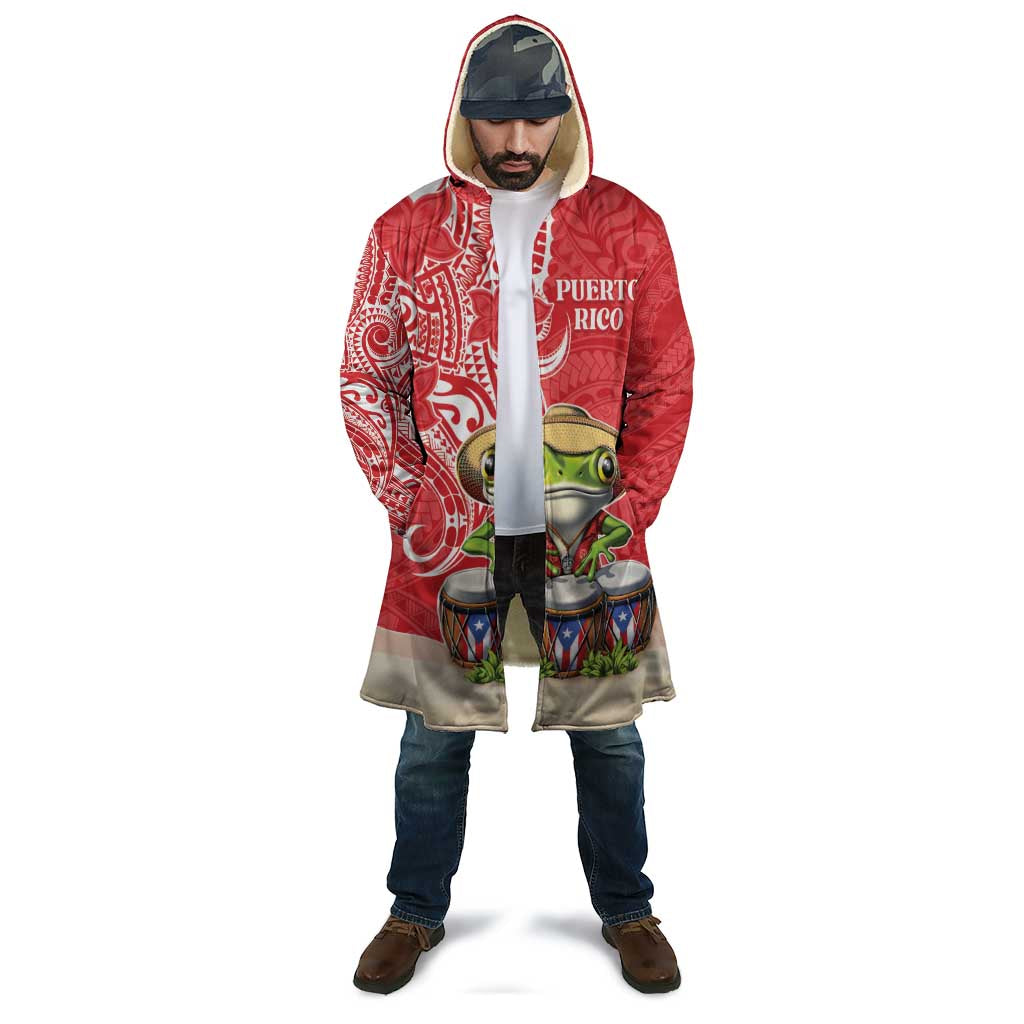 Personalized Puerto Rico Cloak Coqui Frog With Polynesian Pattern - Wonder Print Shop