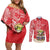 Personalized Puerto Rico Couples Matching Off Shoulder Short Dress and Long Sleeve Button Shirt Coqui Frog With Polynesian Pattern - Wonder Print Shop