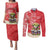 Personalized Puerto Rico Couples Matching Puletasi and Long Sleeve Button Shirt Coqui Frog With Polynesian Pattern - Wonder Print Shop