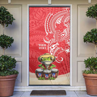 Puerto Rico Door Cover Coqui Frog With Polynesian Pattern - Wonder Print Shop