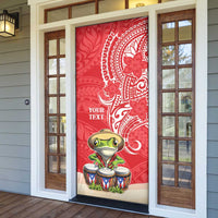 Puerto Rico Door Cover Coqui Frog With Polynesian Pattern - Wonder Print Shop