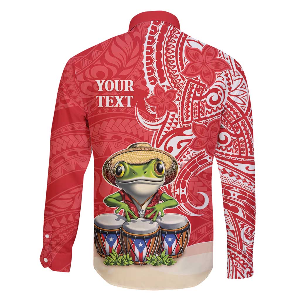 Personalized Puerto Rico Family Matching Puletasi and Hawaiian Shirt Coqui Frog With Polynesian Pattern - Wonder Print Shop