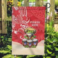 Puerto Rico Garden Flag Coqui Frog With Polynesian Pattern - Wonder Print Shop