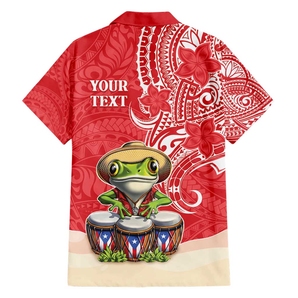 Personalized Puerto Rico Hawaiian Shirt Coqui Frog With Polynesian Pattern - Wonder Print Shop