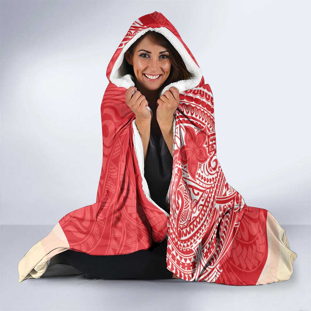 Puerto Rico Hooded Blanket Coqui Frog With Polynesian Pattern - Wonder Print Shop