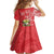 Personalized Puerto Rico Kid Short Sleeve Dress Coqui Frog With Polynesian Pattern - Wonder Print Shop