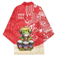 Personalized Puerto Rico Kimono Coqui Frog With Polynesian Pattern - Wonder Print Shop