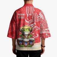 Personalized Puerto Rico Kimono Coqui Frog With Polynesian Pattern - Wonder Print Shop