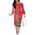 Personalized Puerto Rico Off The Shoulder Long Sleeve Dress Coqui Frog With Polynesian Pattern - Wonder Print Shop