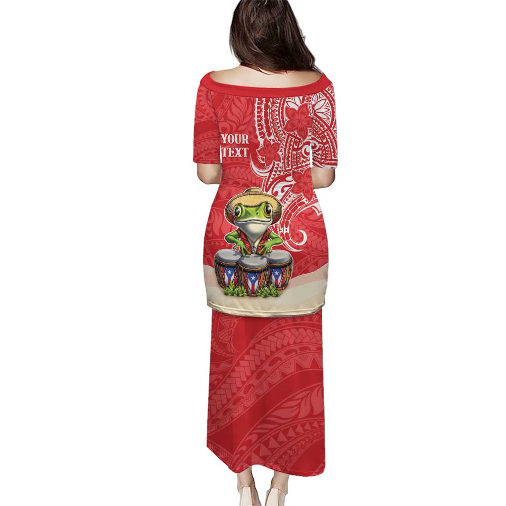 Personalized Puerto Rico Puletasi Coqui Frog With Polynesian Pattern - Wonder Print Shop