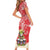 Personalized Puerto Rico Short Sleeve Bodycon Dress Coqui Frog With Polynesian Pattern - Wonder Print Shop