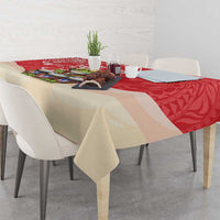 Puerto Rico Tablecloth Coqui Frog With Polynesian Pattern - Wonder Print Shop