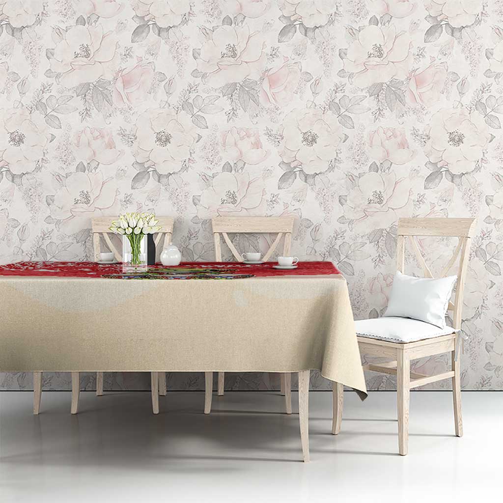 Puerto Rico Tablecloth Coqui Frog With Polynesian Pattern - Wonder Print Shop