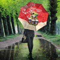 Puerto Rico Umbrella Coqui Frog With Polynesian Pattern - Wonder Print Shop