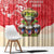 Puerto Rico Window Curtain Coqui Frog With Polynesian Pattern - Wonder Print Shop