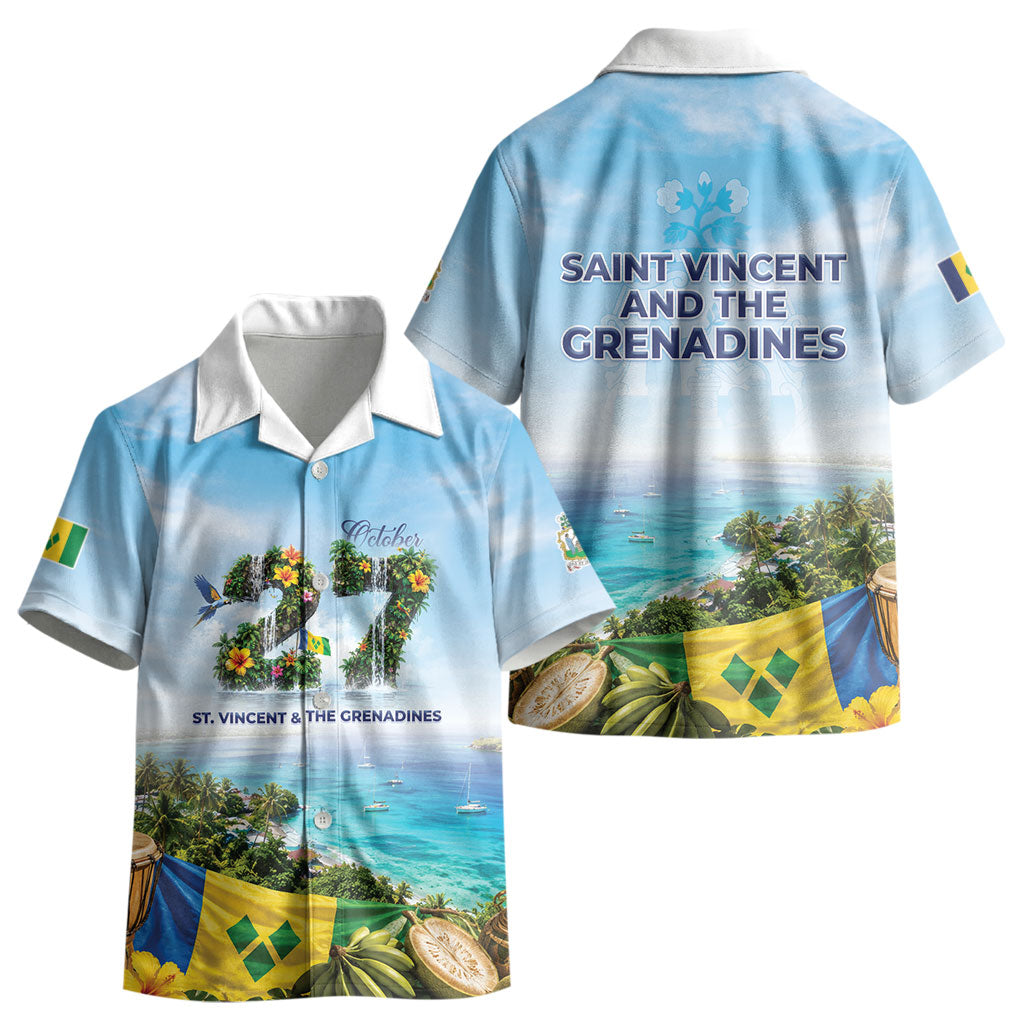 Saint Vincent And The Grenadines Kid Hawaiian Shirt October 27 Independence Day
