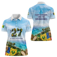 Saint Vincent And The Grenadines Women Polo Shirt October 27 Independence Day