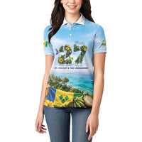 Saint Vincent And The Grenadines Women Polo Shirt October 27 Independence Day